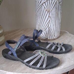 Teva Women's Blue and Gray Strappy Sandals